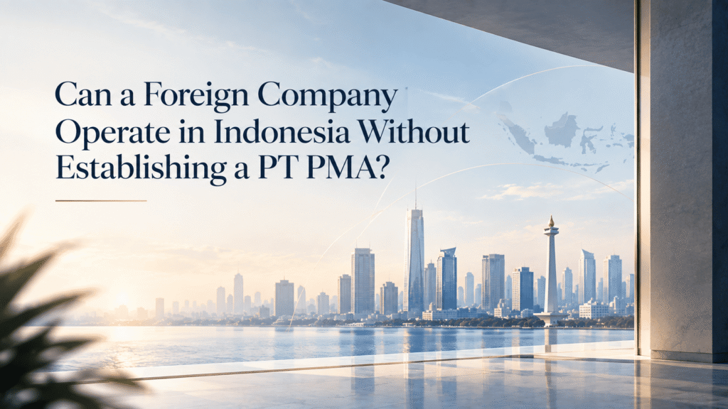 Can a Foreign Company Operate in Indonesia Without Establishing a PT PMA?