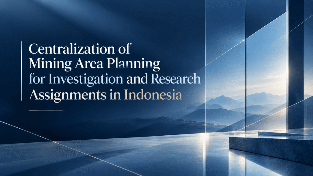 Centralization of Mining Area Planning for Investigation and Research Assignments in Indonesia